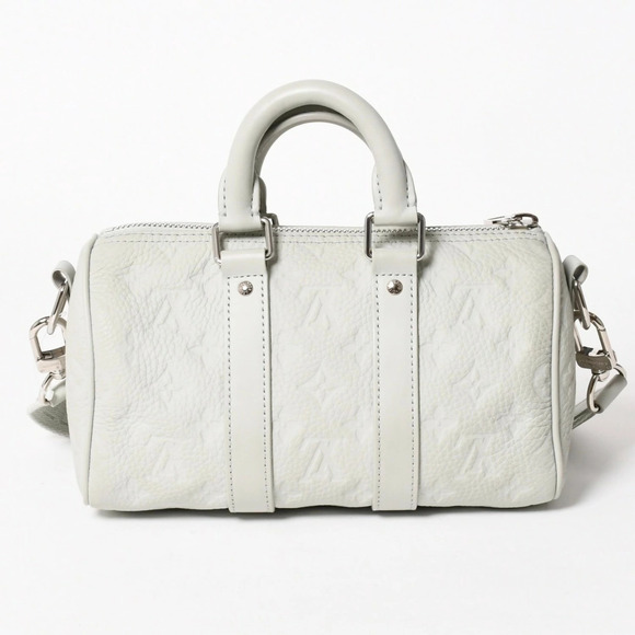 Louis Vuitton Handbags - Louis Vuitton Keepall Bandouliere Taurillon Monogram Mineral Gray